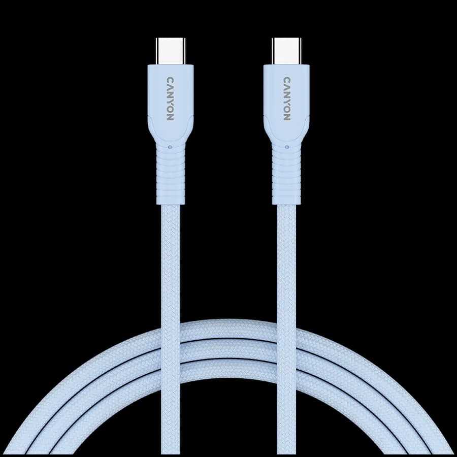 CANYON USB-C to USB-C Cable , Світло-блакитний, 1м
