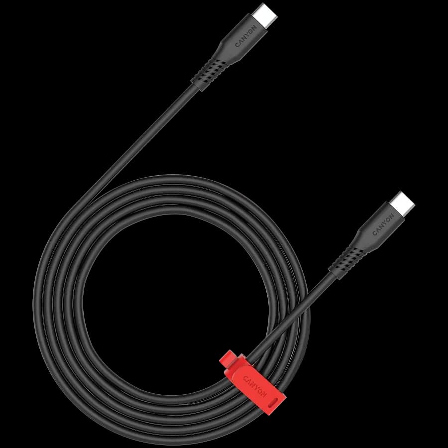 CANYON USB-C to USB-C Cable , Чорний, 1.2м