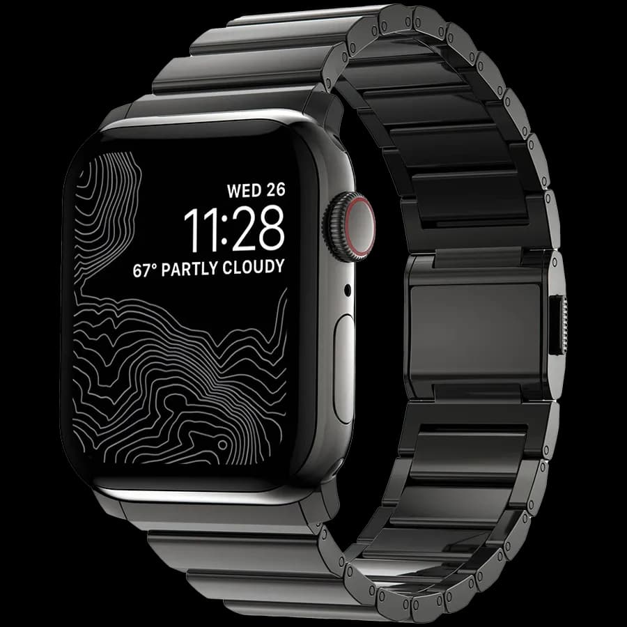 NOMAD Steel Band за Apple Watch 44/42mm Ремінець Steel Band Графітовий сірий за Apple Watch 42 mmApple Watch 44 mmApple Watch 45 mm 42/44/45 mm