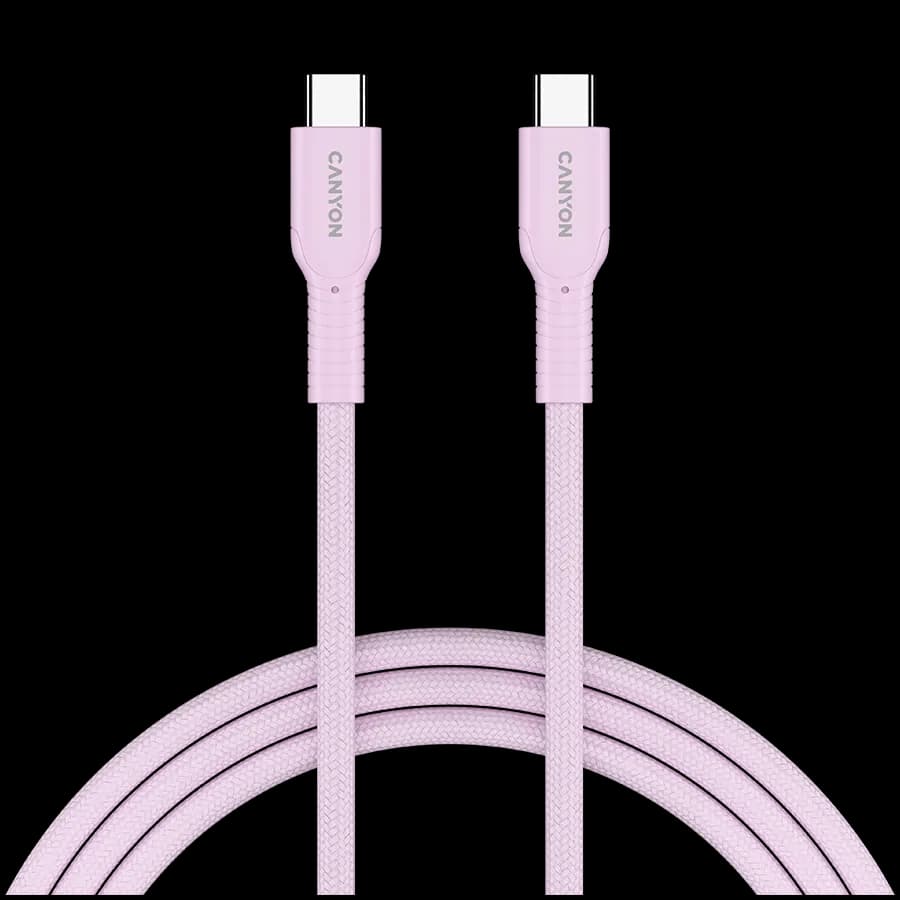 CANYON USB-C to USB-C Cable , Рожевий, 1м