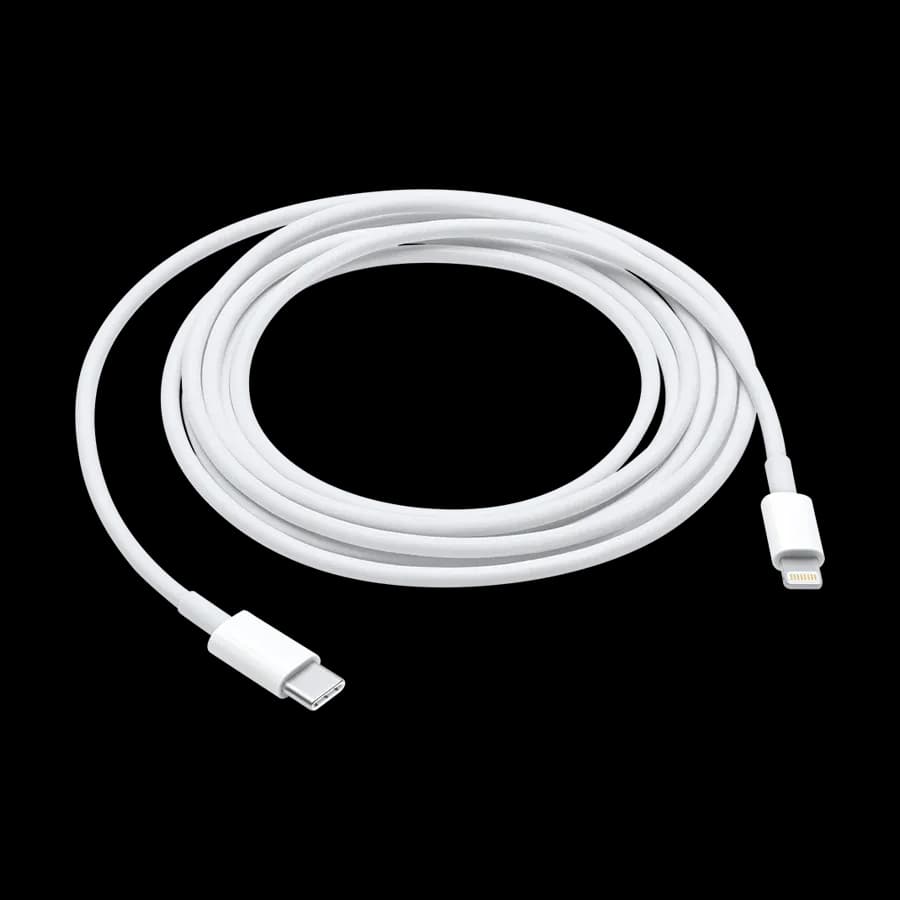 APPLE Кабель-перехідник з USB-C на Lightning , Білий, 2м