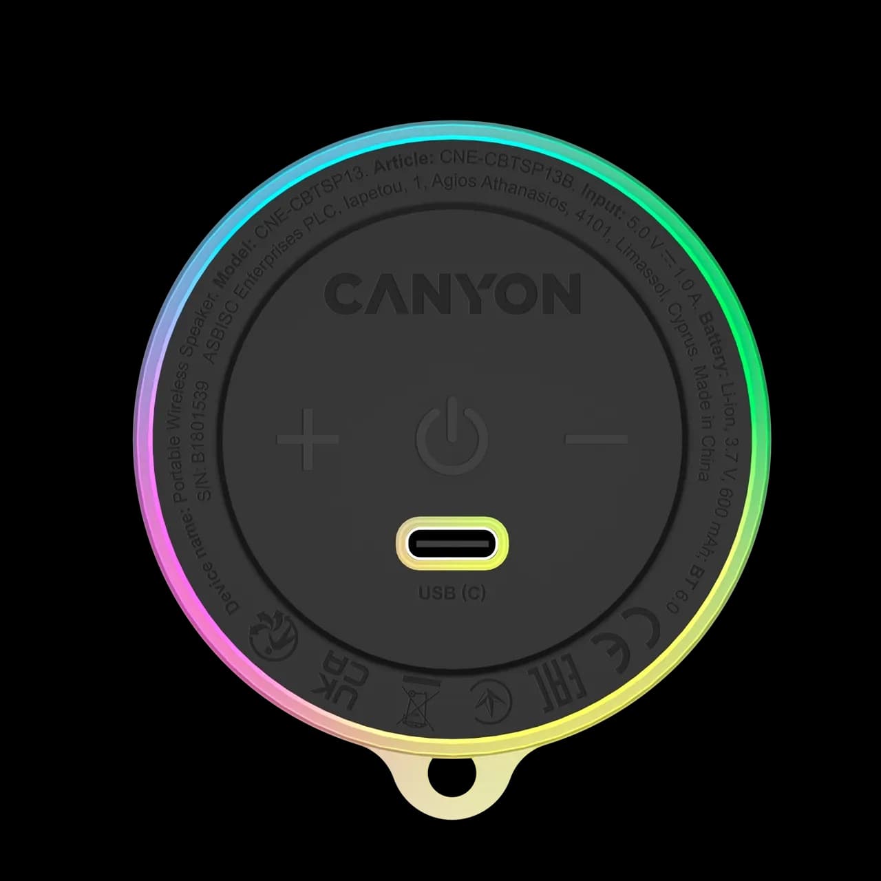 CANYON Портативна акустична система, Чорний