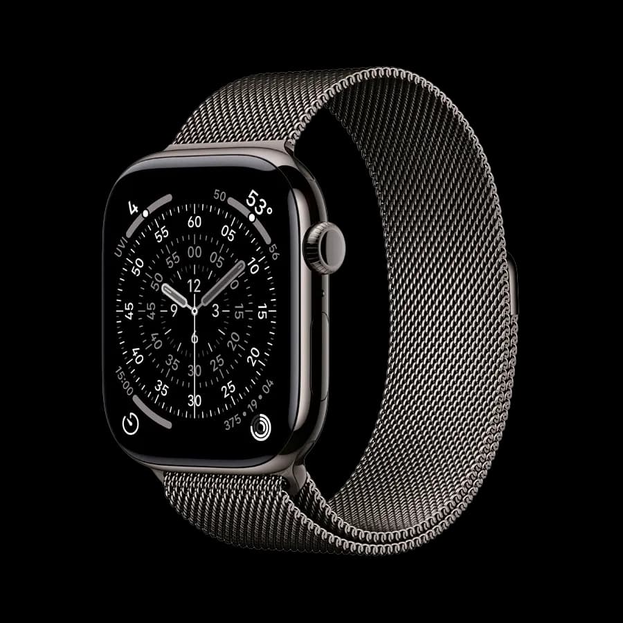Apple Watch Series 11 GPS + Cellular, Slate Milanese Loop, M/L, 46mm, Slate Titanium