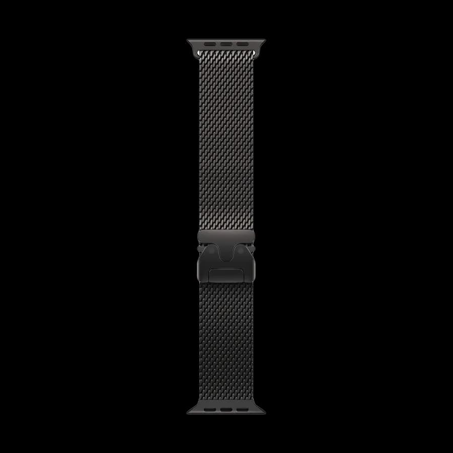 Apple 49mm Milanese Loop Ремінець Milanese Loop Чорний за Apple Watch 44 mmApple Watch 45 mmApple Watch 46 mmApple Watch 49 mm 44/45/46/49 mm
