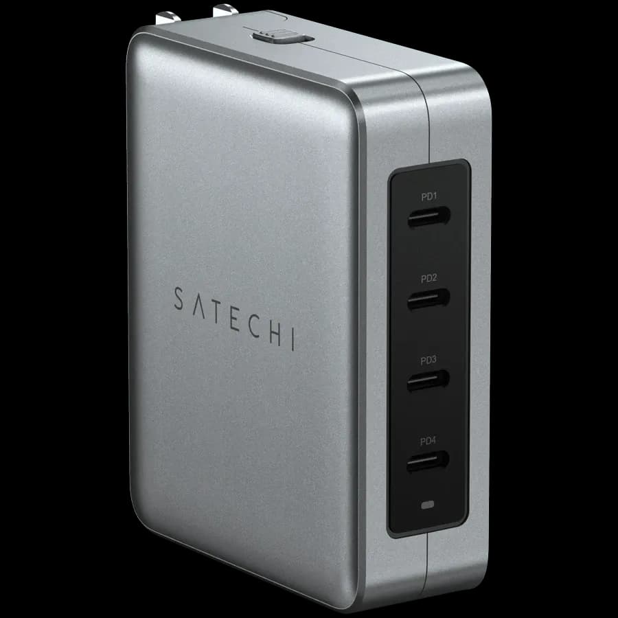 Мережевий зарядний пристрій SATECHI з комплектом адаптерів 145W USB-C 4-Port GaN (ST-W145GTM)