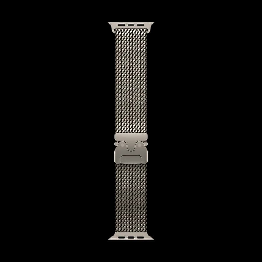 Apple 49mm Milanese Loop Ремінець Milanese Loop Natural Titanium за Apple Watch 44 mmApple Watch 45 mmApple Watch 46 mmApple Watch 49 mm 44/45/46/49 mm