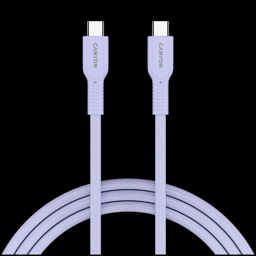 CANYON USB-C to USB-C Cable , Фіолетовий, 1м