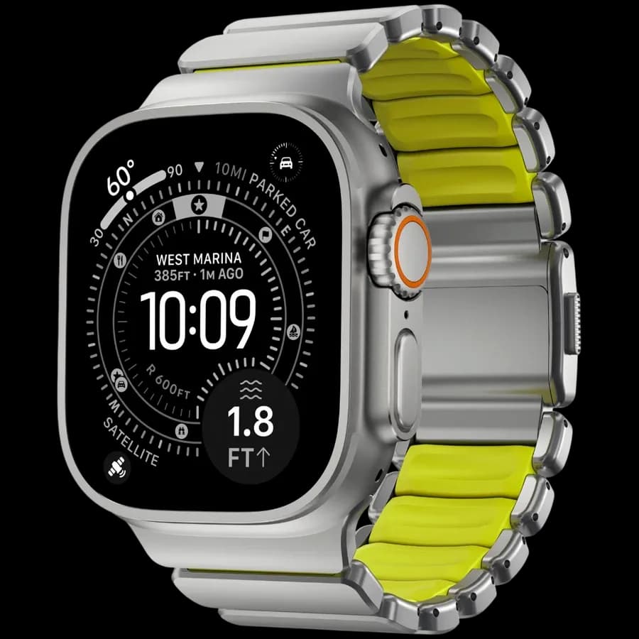 NOMAD Band Extension Stratos Band Natural Hardware/Volt за Apple Watch 44 mmApple Watch 45 mmApple Watch 46 mmApple Watch 49 mm 46/49 mm