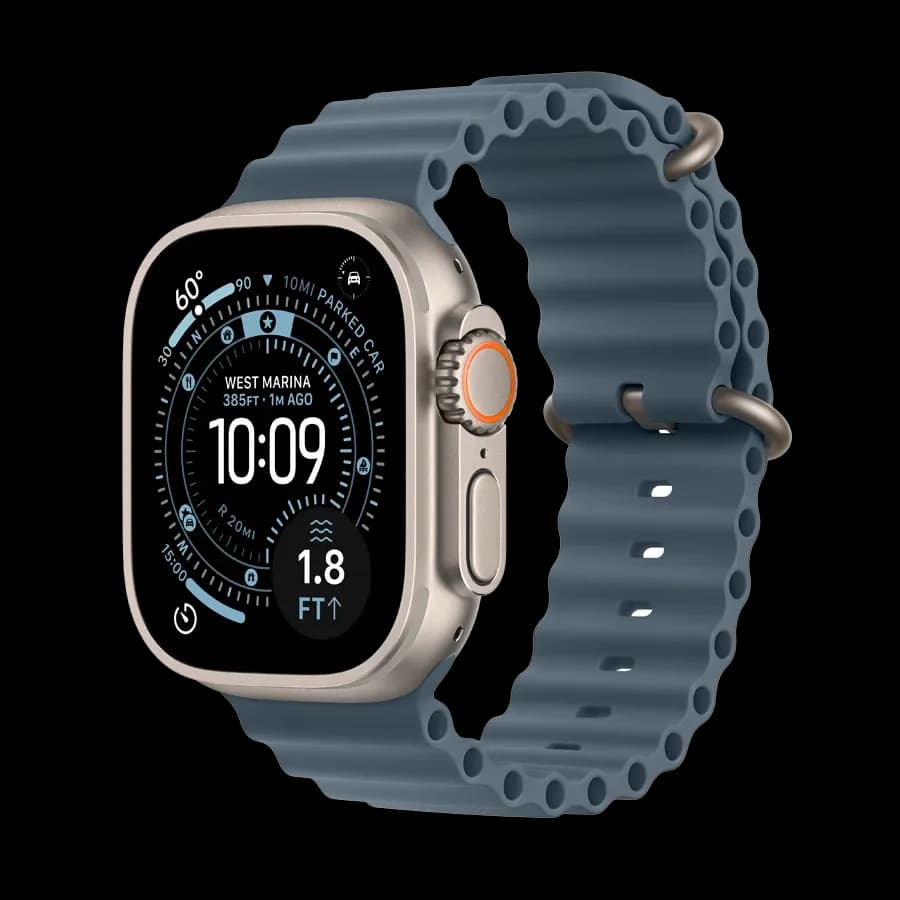 Apple Watch Ultra 3, Anchor Blue Ocean Band, 49mm, Natural