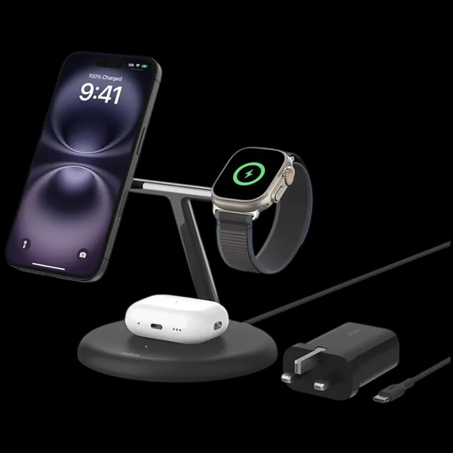 BELKIN Індукційний зарядний пристрій BoostCharge Pro 3-in-1 Magnetic, 15 Ват