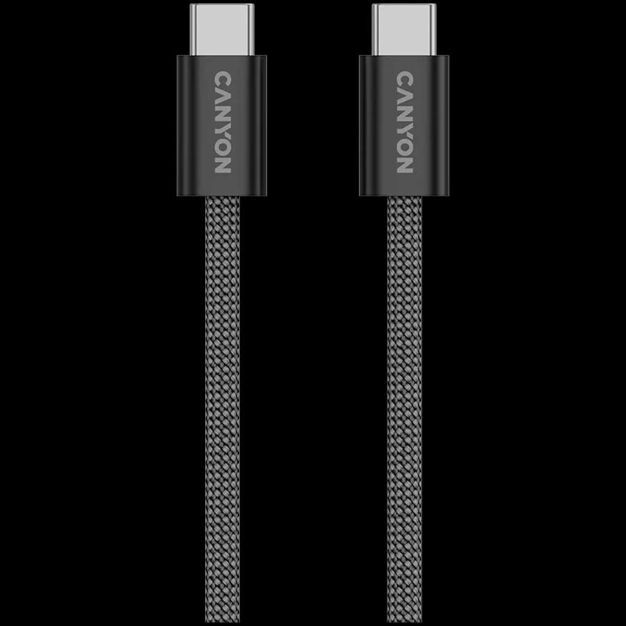 CANYON USB-C to USB-C Cable , Чорний, 1м