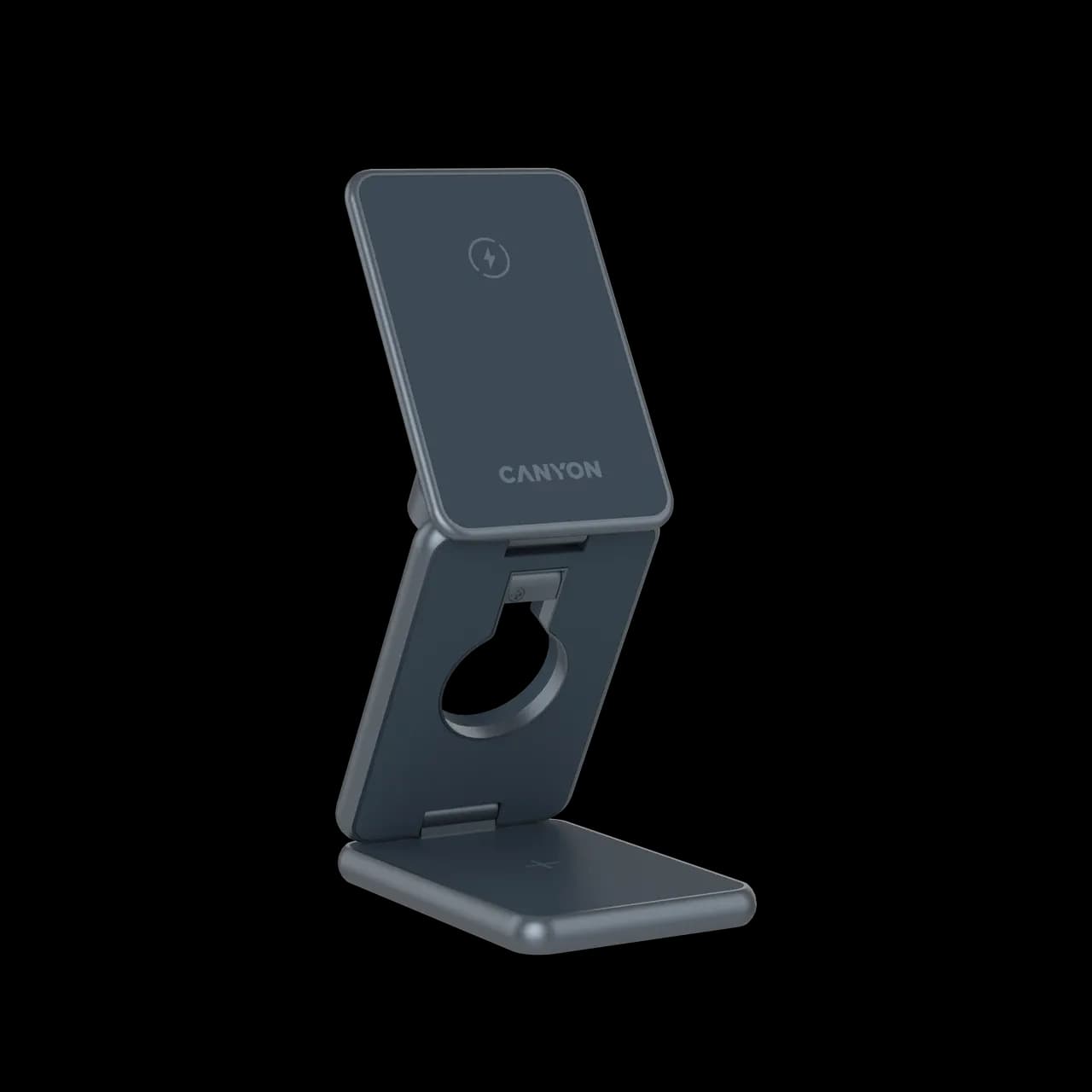 Бездротовий зарядний пристрій Canyon OnCharge 309 15W 3in1 Metal (CNS-WCS309M)