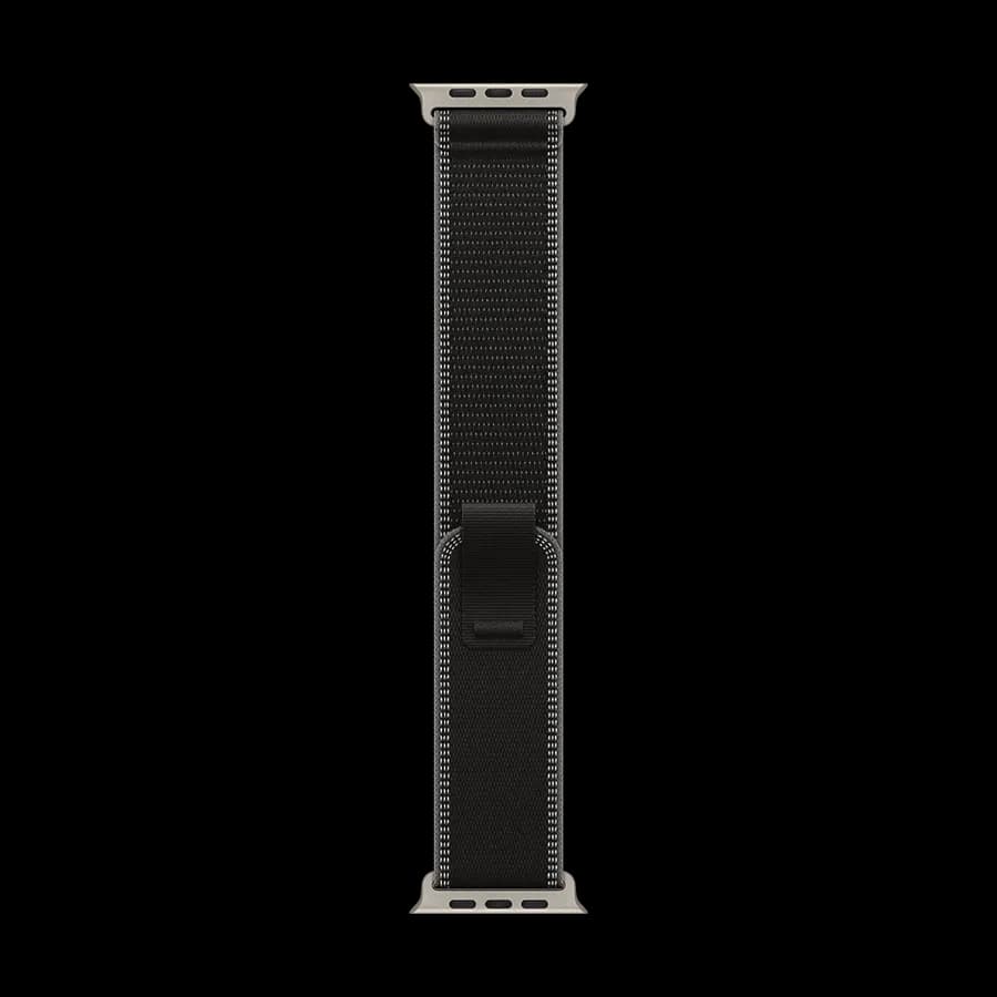 Apple 49mm Trail Loop - M/L Ремінець Trail Loop - Natural Titanium Finish Black/Charcoal за Apple Watch 44 mmApple Watch 45 mmApple Watch 46 mmApple Watch 49 mm 44/45/46/49 mm