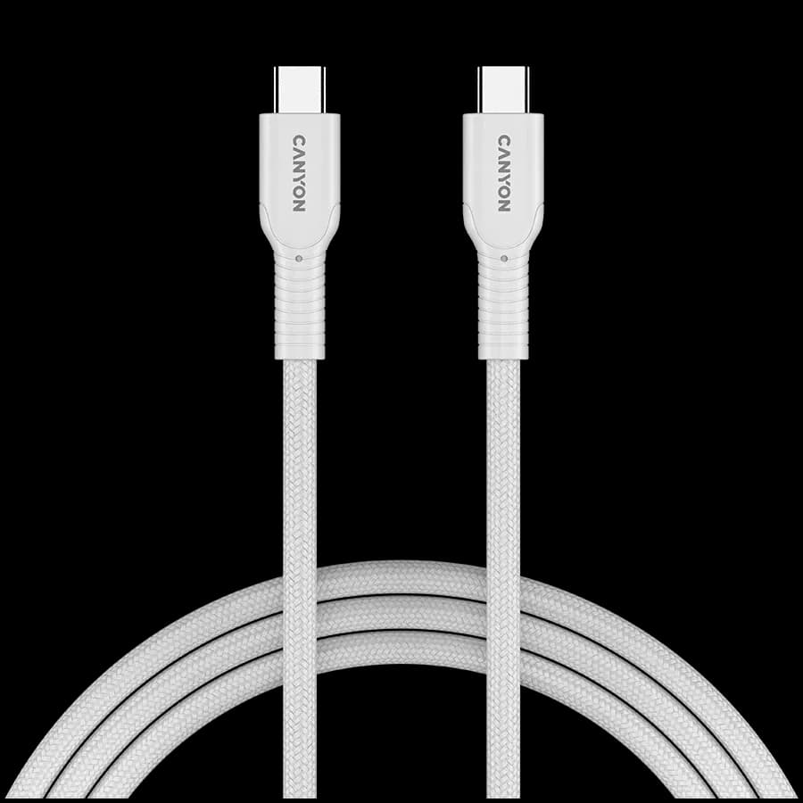 CANYON USB-C to USB-C Cable , Білий, 1м