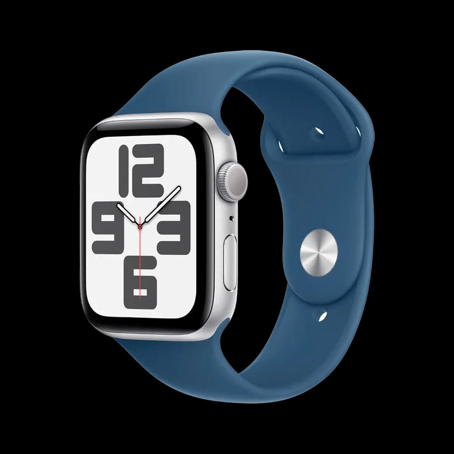 Apple Watch SE GPS Gen.2 (2024), Denim Sport Band, S/M, 40mm, Silver