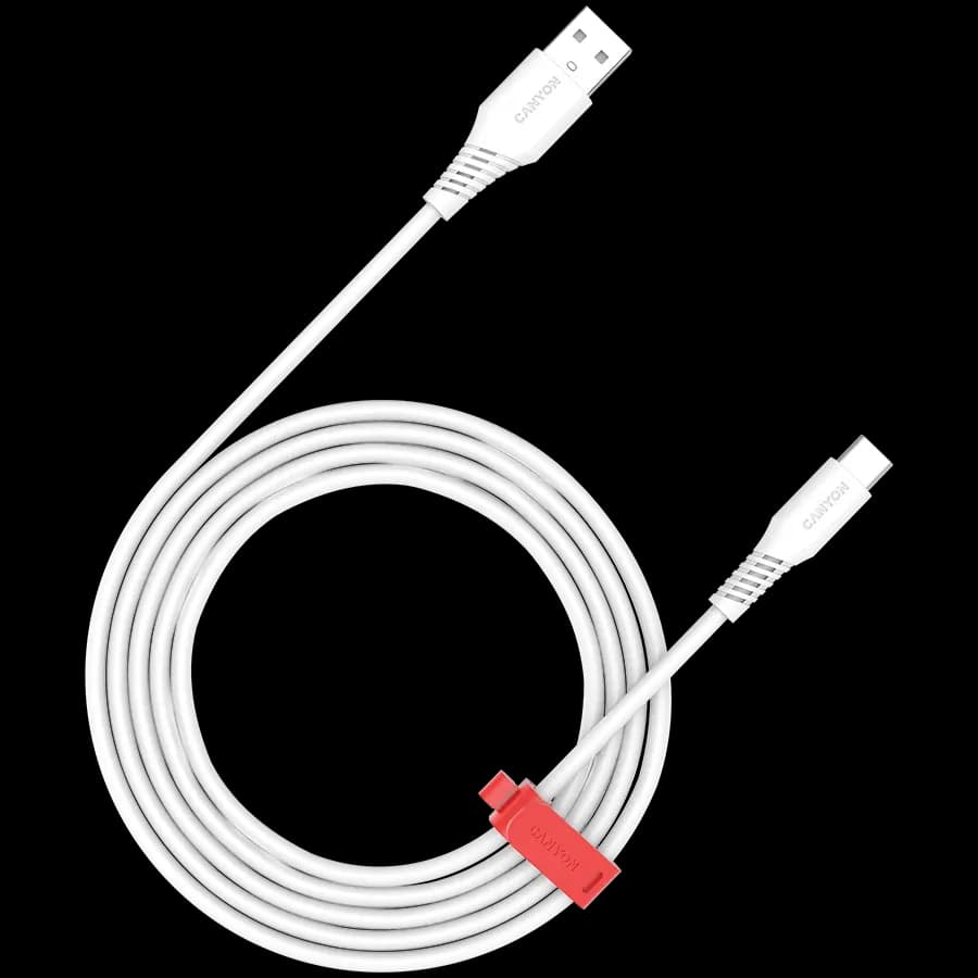 CANYON USB-A to USB-C Cable , Білий, 1.2м