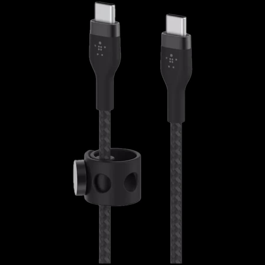 Кабель Belkin Type-C - Type-C, braided silicone 1m Black (CAB011BT1MBK)