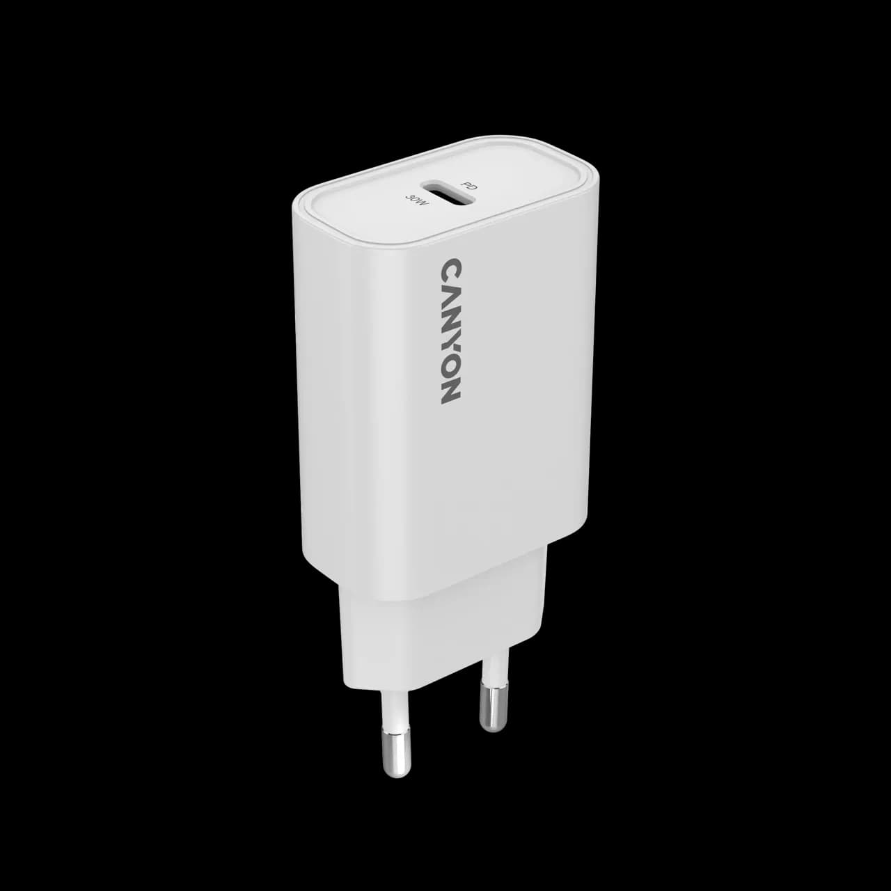 CANYON Адаптер живлення OnCharge 30CL 1*USB-C 1*USB Тип C, 30 Ват