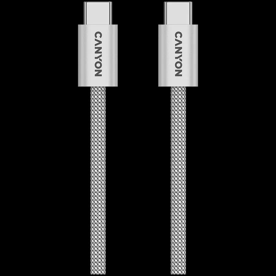 CANYON USB-C to USB-C Cable , Светло-серый, 1м